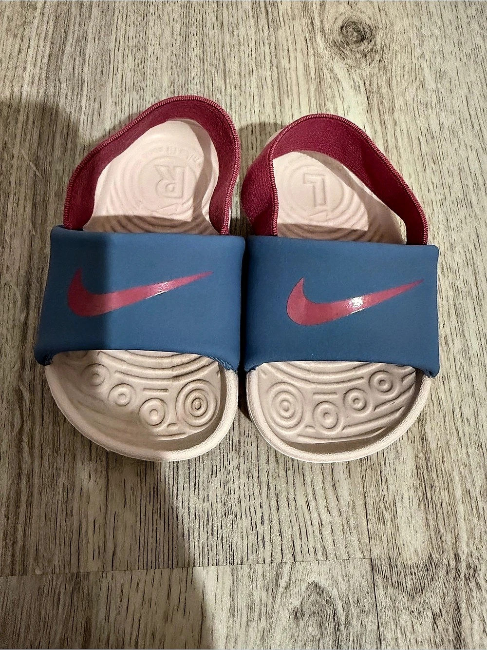 Nike Kawa Slide Baby/Toddler Sandals Blue & Pink